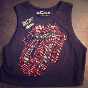 Rolling Stones Crop Top